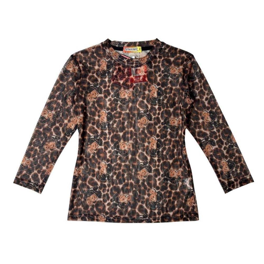 deadstock Hysteric Glamour leopard print micro mesh long sleeve
